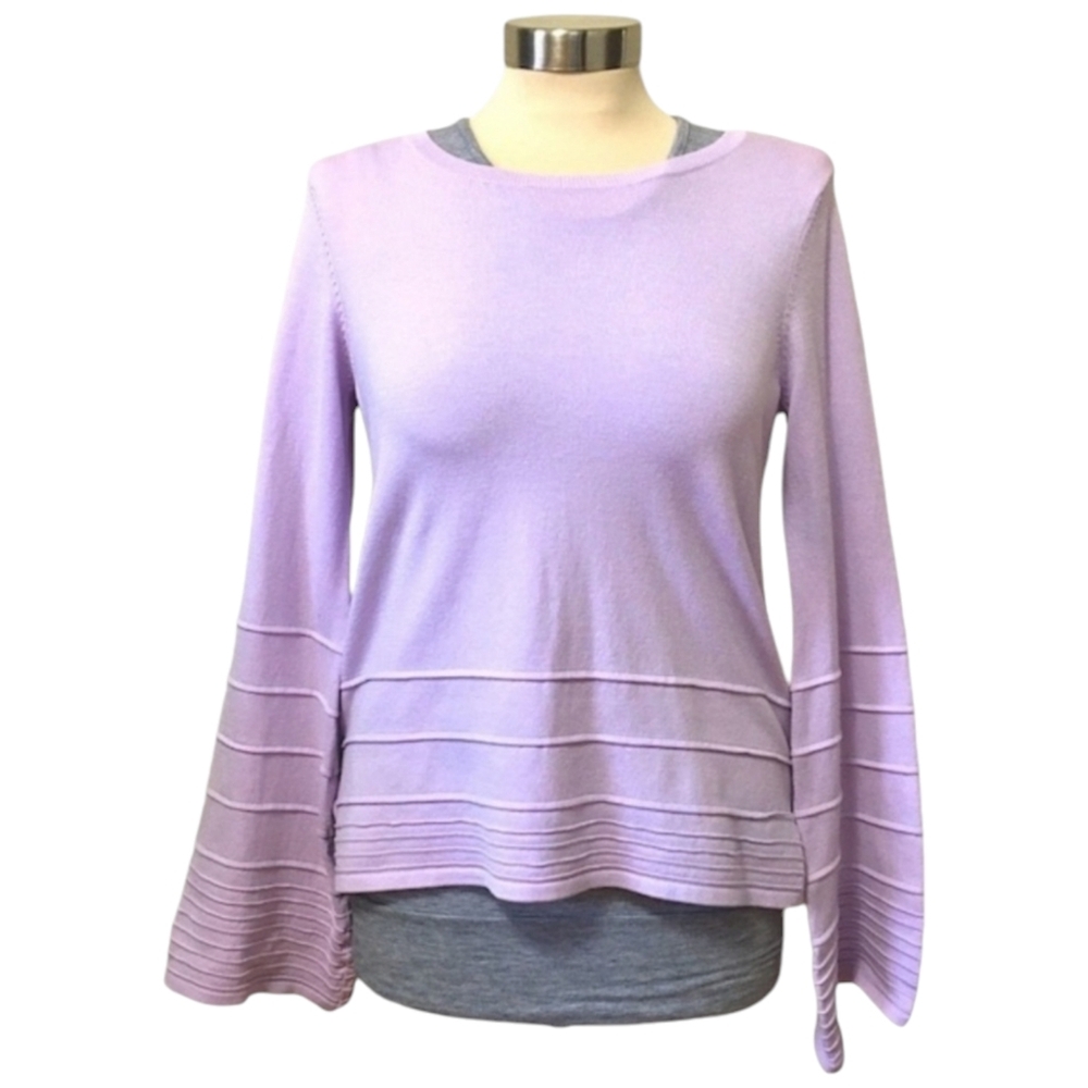 🪻BOGO🪻 Women's A New Day Lavender Purple Bell Sleeve Sweater Size M‎